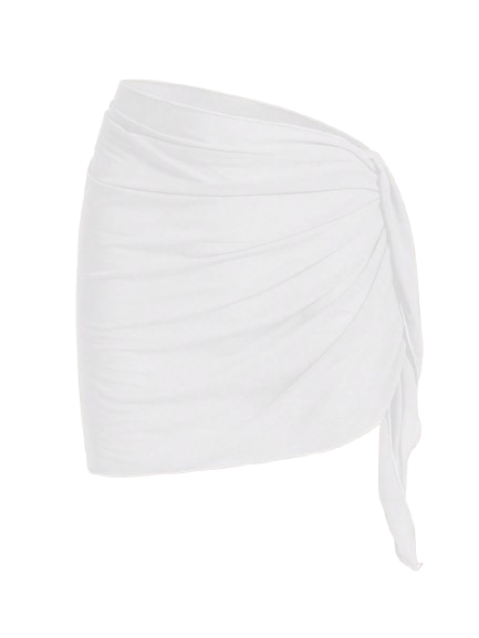 Ruched Side Asymmetrical Cover Up