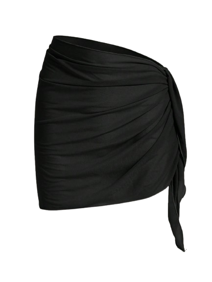 Ruched Side Asymmetrical Cover Up