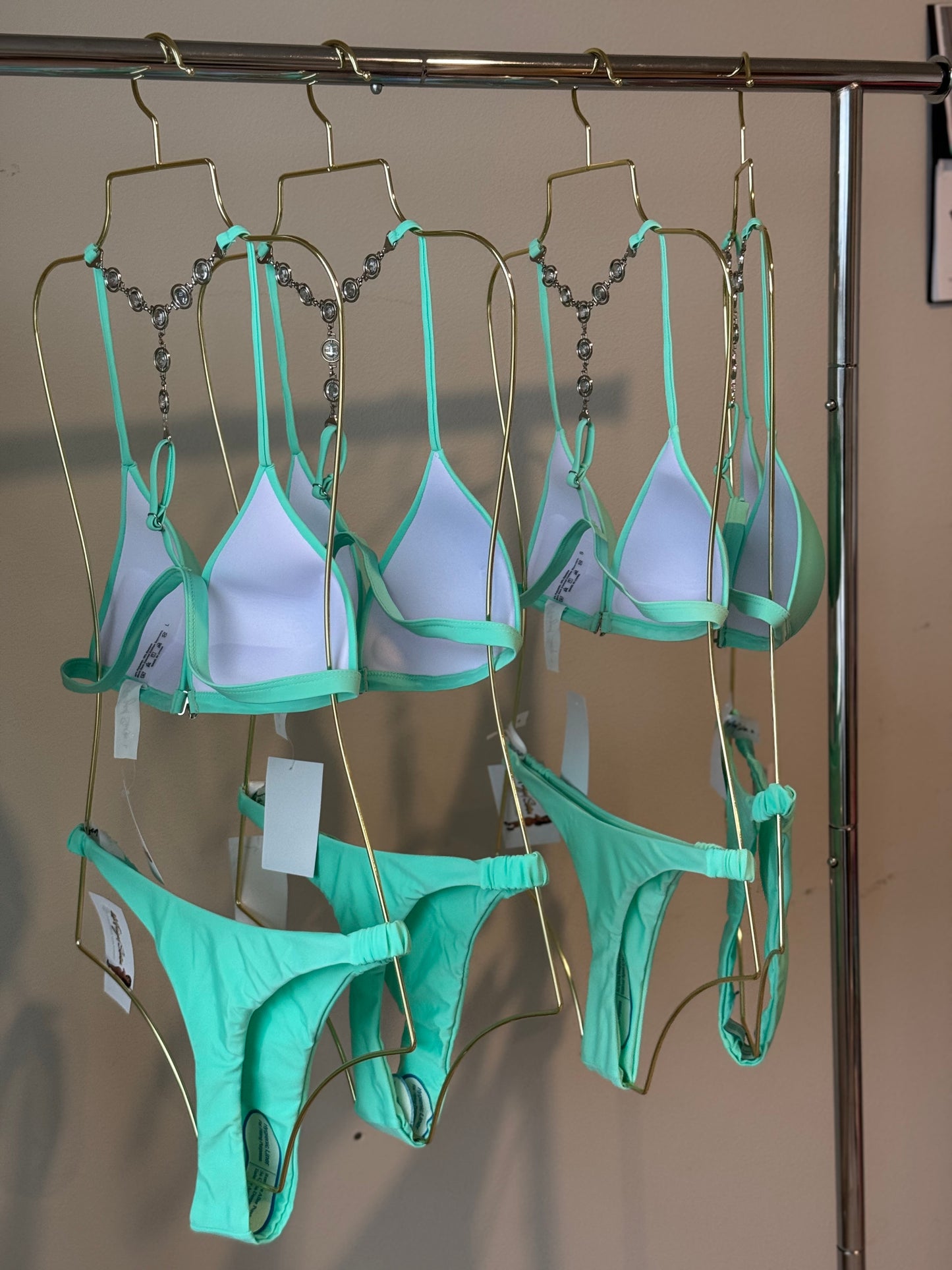 Sexy Sequins Razor Back 2 piece Thong Set